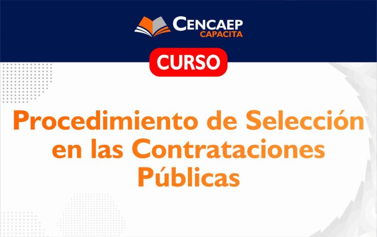 CURSO: Procedimiento de Selección en las Contrataciones Públicas