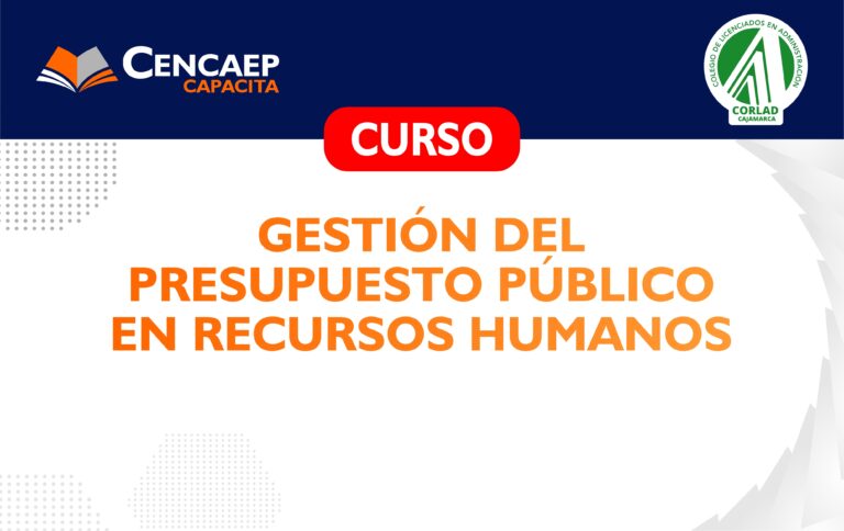 CURSO: Gestión del Presupuesto Público en Recursos Humanos