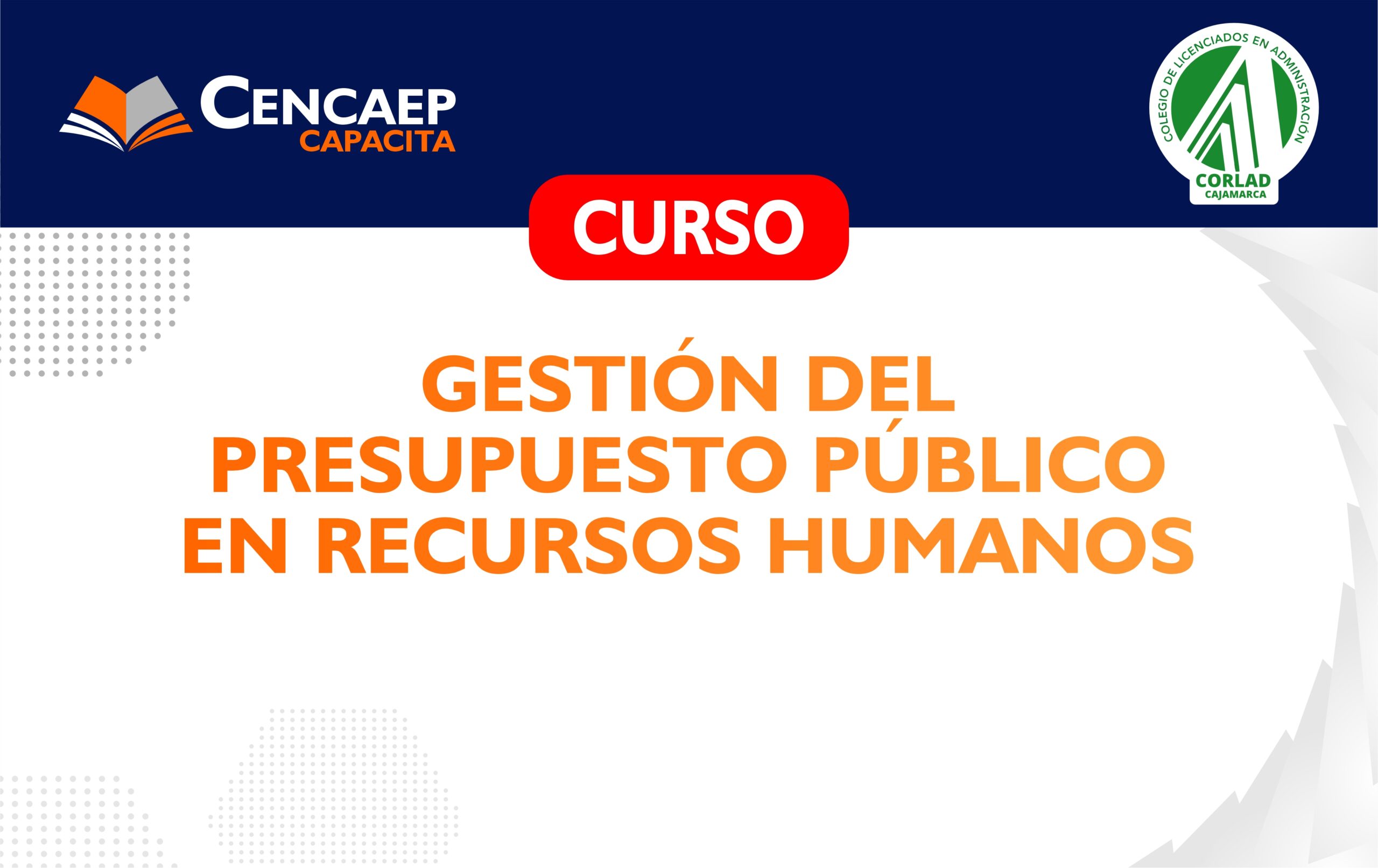 CURSO: Gestión del Presupuesto Público en Recursos Humanos